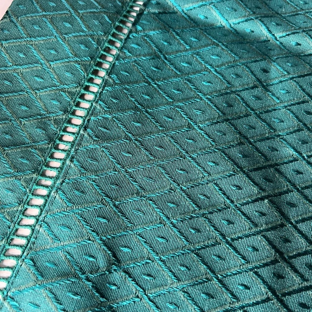 Regency Hemstitch by Newbridge Teal‎ Green Cloth Napkins Set of 6